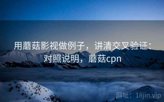 用蘑菇影视做例子，讲清交叉验证：对照说明，蘑菇cpn