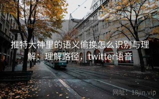 推特大神里的语义偷换怎么识别与理解：理解路径，twitter语音