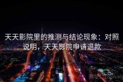 天天影院里的推测与结论现象：对照说明，天天影院申请退款