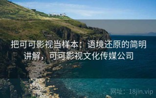 把可可影视当样本：语境还原的简明讲解，可可影视文化传媒公司
