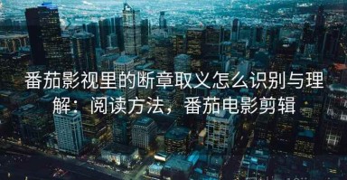 番茄影视里的断章取义怎么识别与理解：阅读方法，番茄电影剪辑