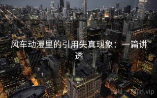 风车动漫里的引用失真现象：一篇讲透