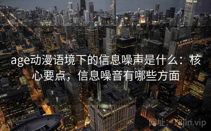 age动漫语境下的信息噪声是什么：核心要点，信息噪音有哪些方面