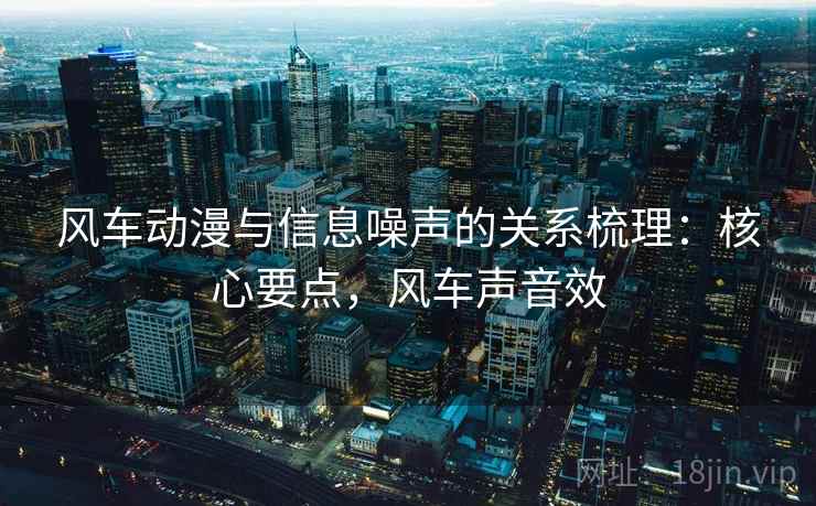 风车动漫与信息噪声的关系梳理：核心要点，风车声音效