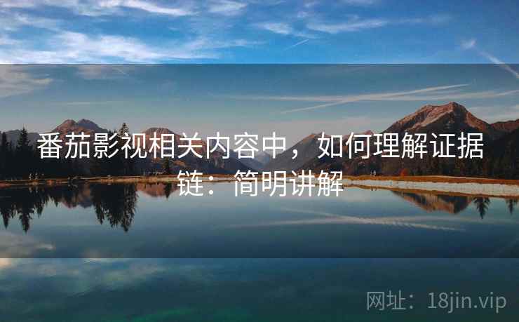 番茄影视相关内容中，如何理解证据链：简明讲解