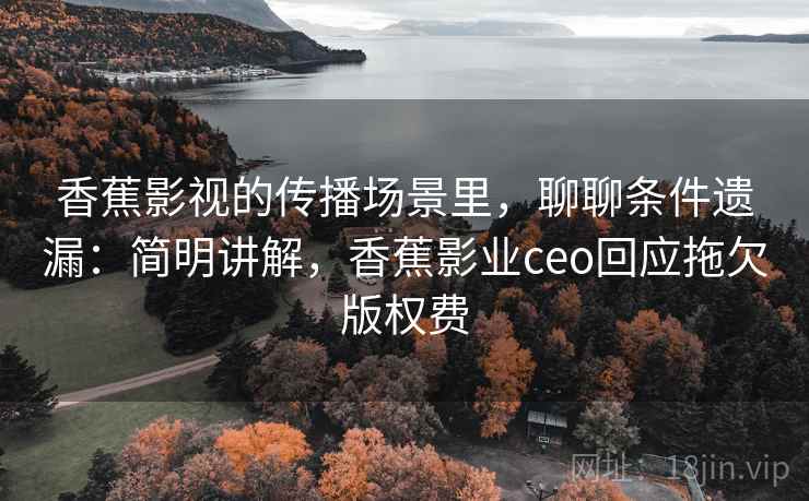 香蕉影视的传播场景里，聊聊条件遗漏：简明讲解，香蕉影业ceo回应拖欠版权费